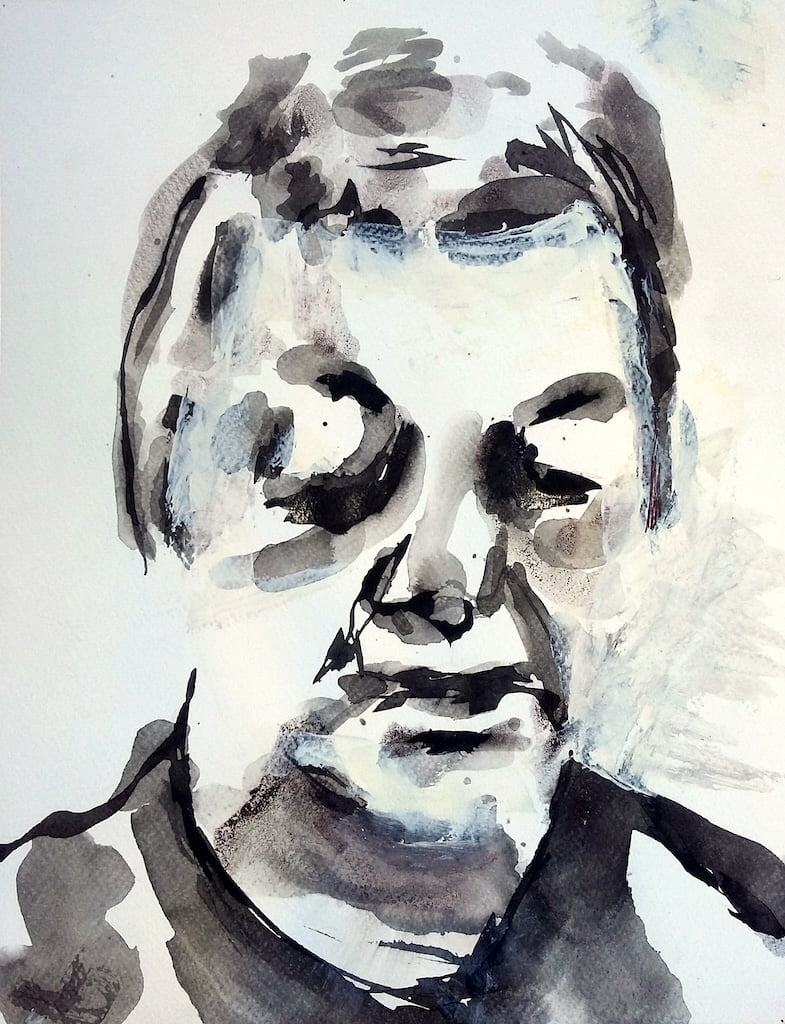 Portrait in ink