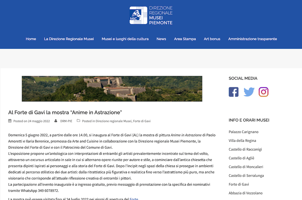 Direzione Regionale Musei Piemonte 2022