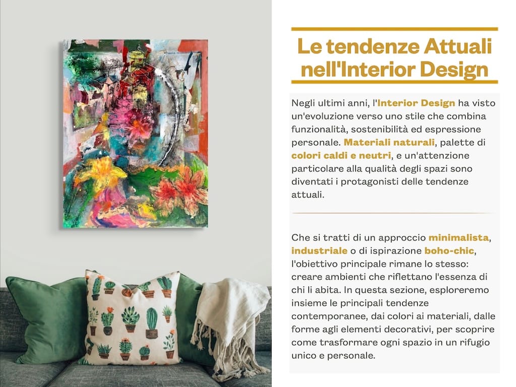 Interior Design e Arte: Le Tendenze del 2025 per Arredare con Stile 2 Intro Capitolo Le tendenze Attuali nell'Interior Design