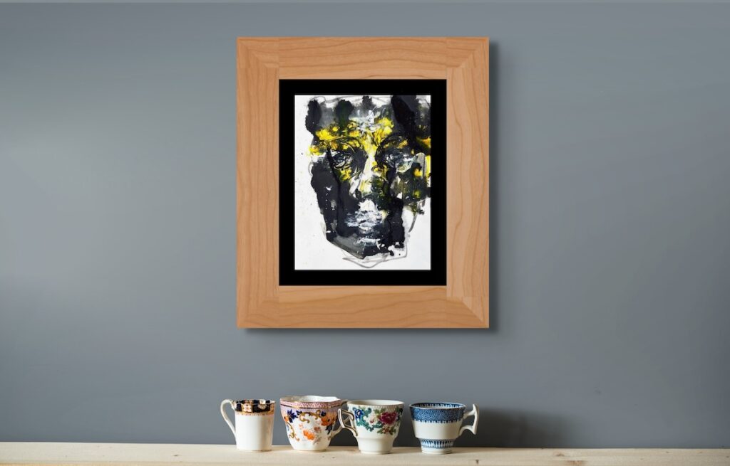 Abstract Transcendence 2 Abstract Transcendence - Stylized abstract face in yellow and black tones, minimalist and emotional portrait by Ilaria Berenice.