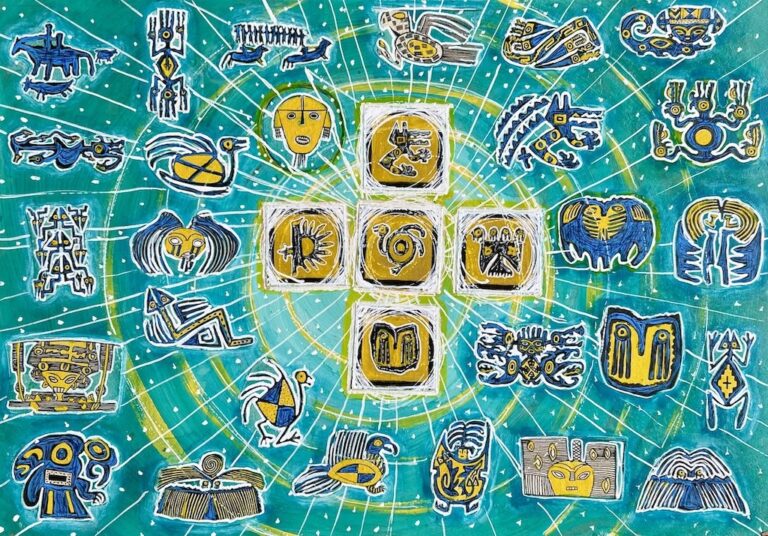 Ancestral Geometry - Painting by Ilaria Berenice