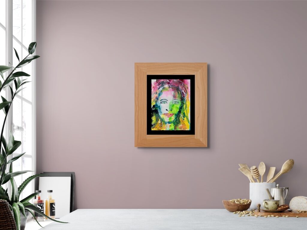Chromatic Awakening 2 Chromatic Awakening Colorful abstract face with pink, green, yellow, and turquoise hues expressing inner awakening.
