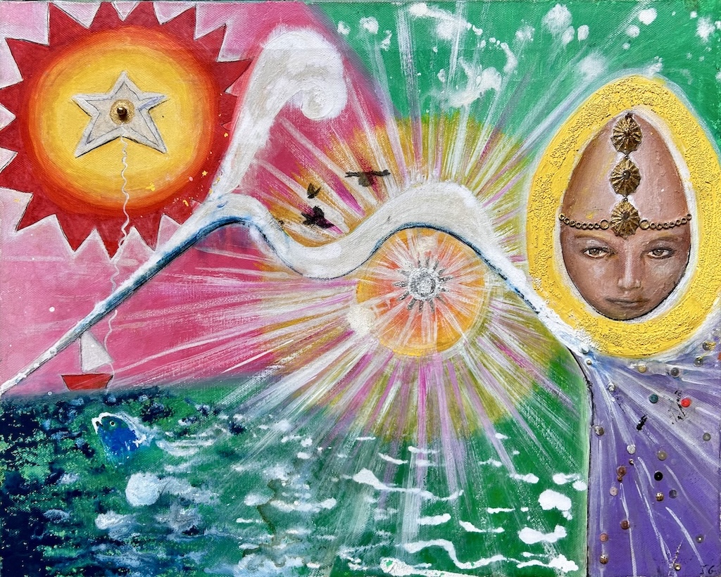 Cosmic Egg 1 Cosmic Egg - Painting by Ilaria Berenice