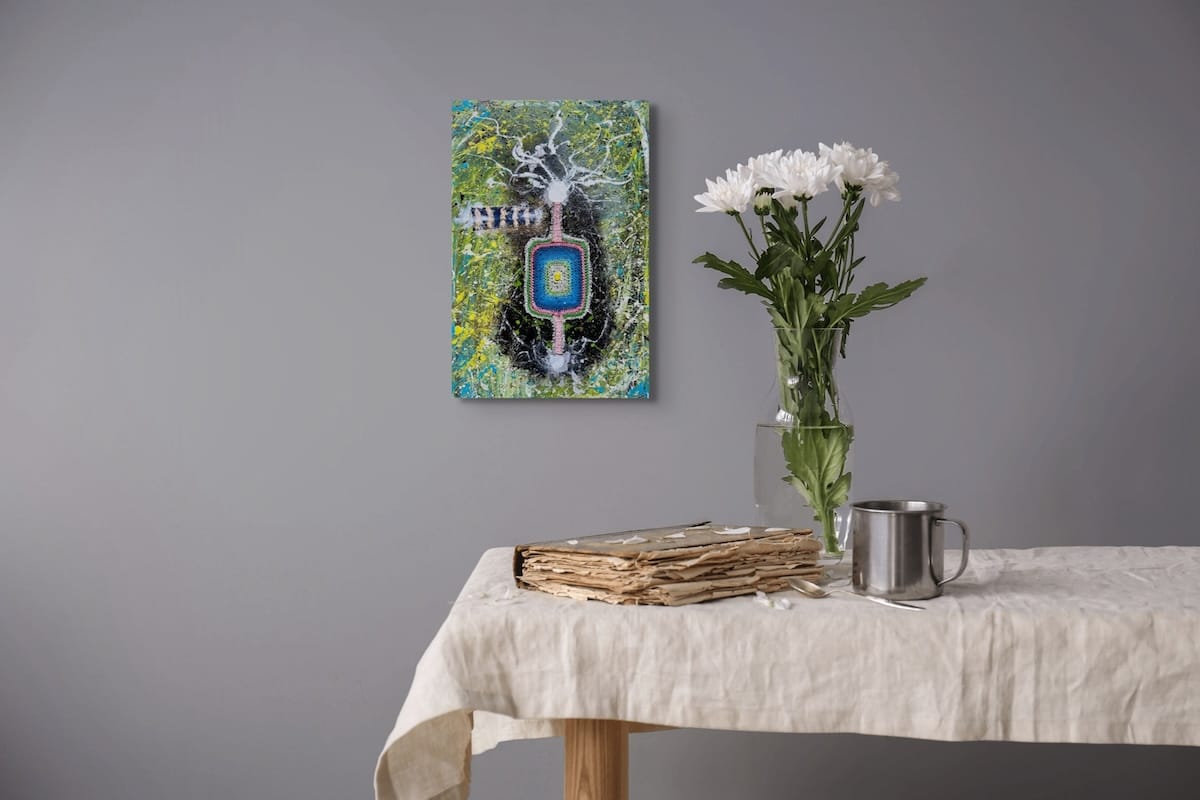 Ilaria Berenice – Contemporary Abstract Artist 1 Primordial Pulse in a studio