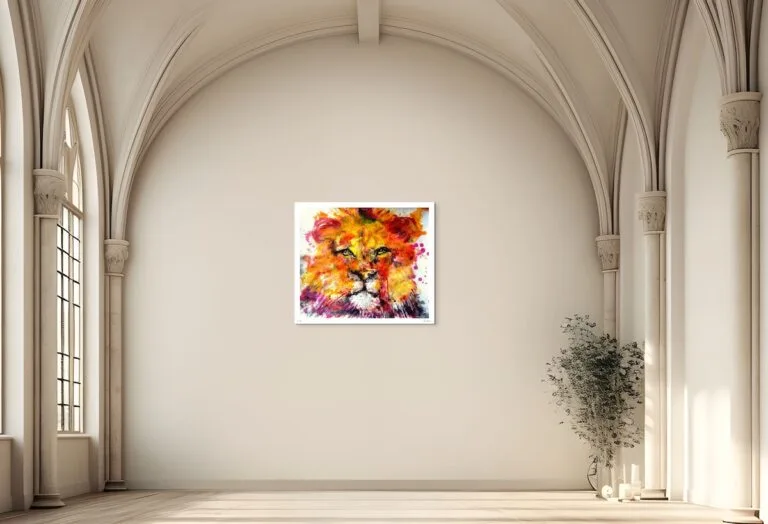 Red Lion – stampa fine art in edizione limitata di Ilaria Berenice dalla collezione Animalia