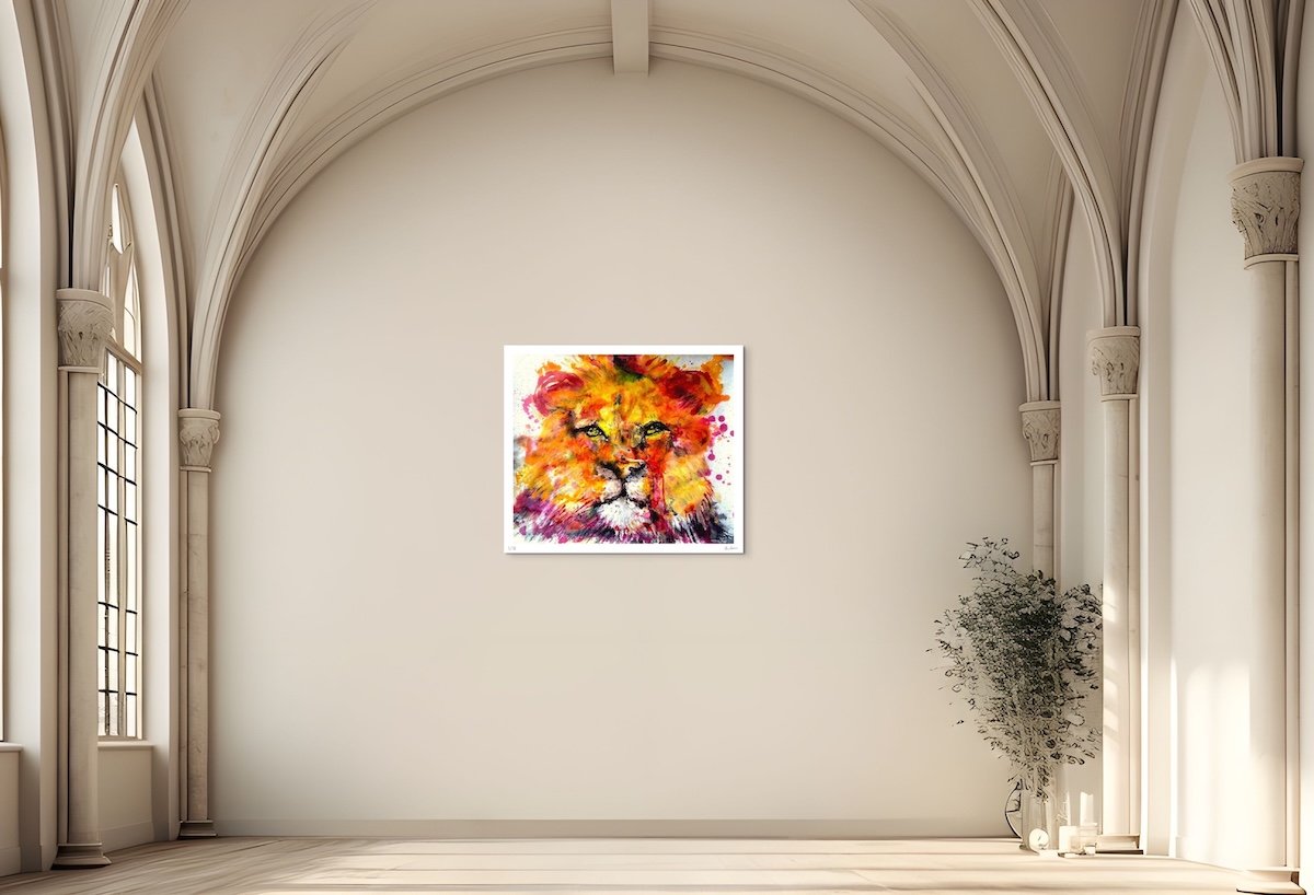 Red Lion – limited edition fine art print by Ilaria Berenice from the Animalia collection