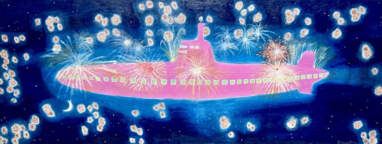 Pink Submarine - Painting by Ilaria Berenice