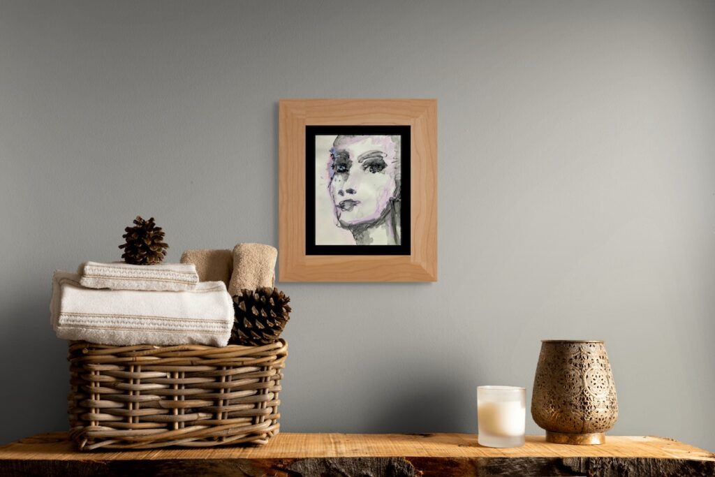 Untied - Abstract face painting in expressive style, free form and emotional texture by Ilaria Berenice.