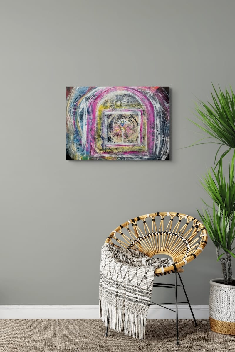 Temple in a living room