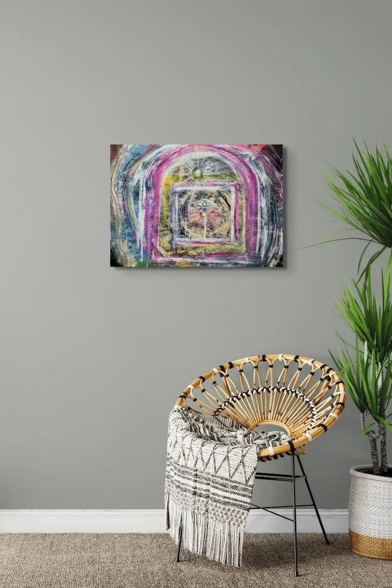 Temple in a living room