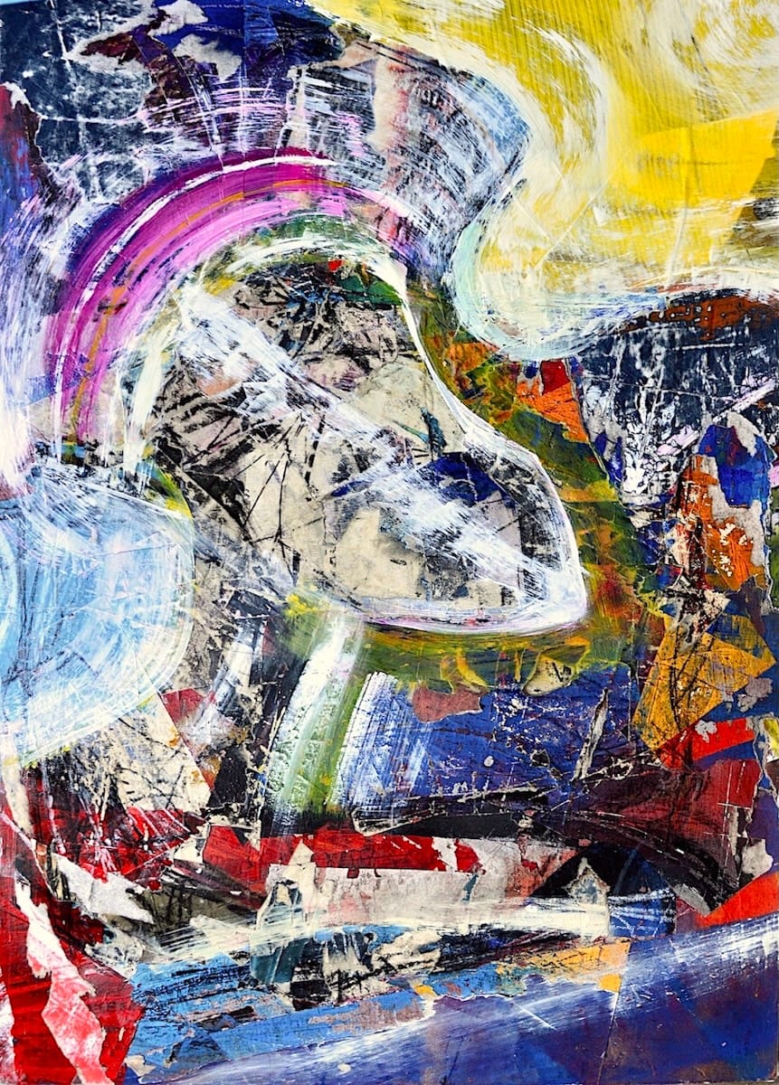 Threshold State 50x70cm painting by Ilaria Berenice