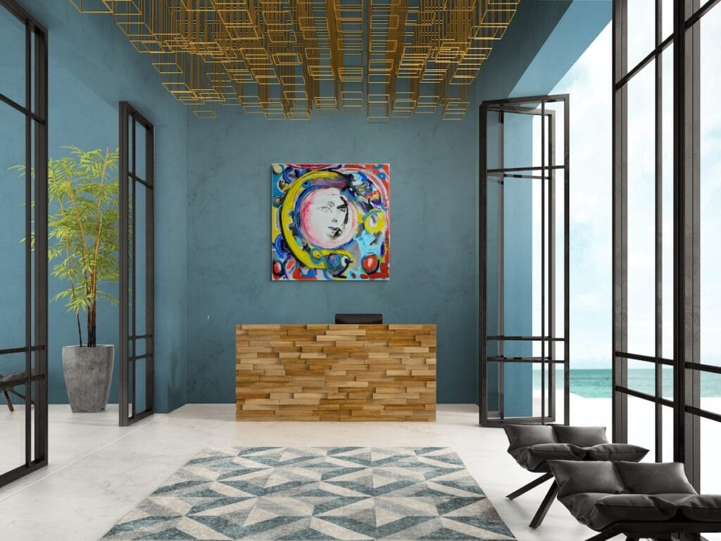 Fly Me to the Moon in a seaside reception