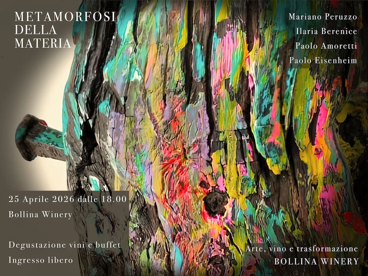 Locandina mostra METAMORFOSI DELLA MATERIA