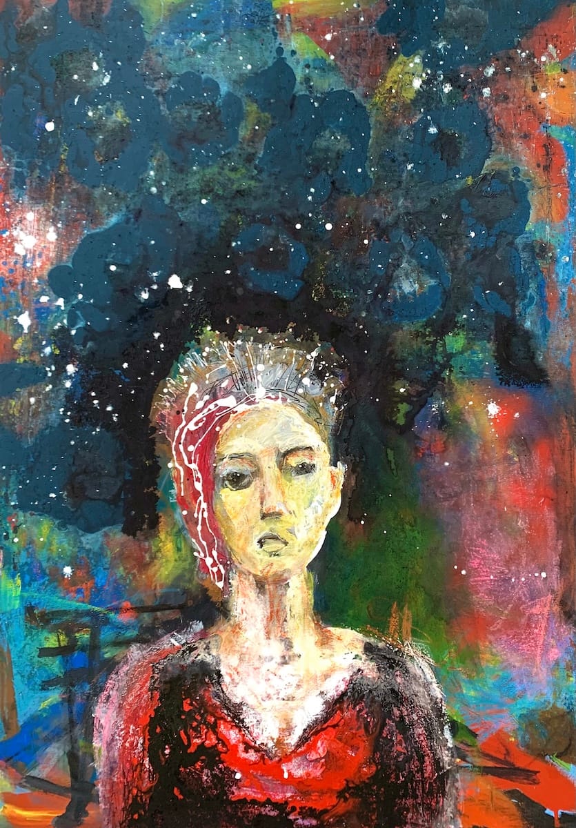 Nata dalle Stelle – contemporary painting by Ilaria Berenice and Paolo Amoretti