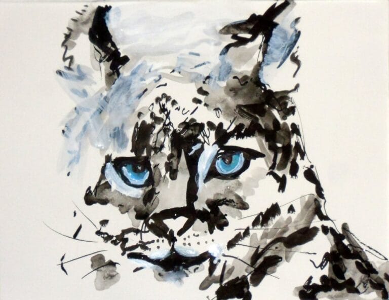 Eyes of Winter - animal archetype art by Ilaria Berenice