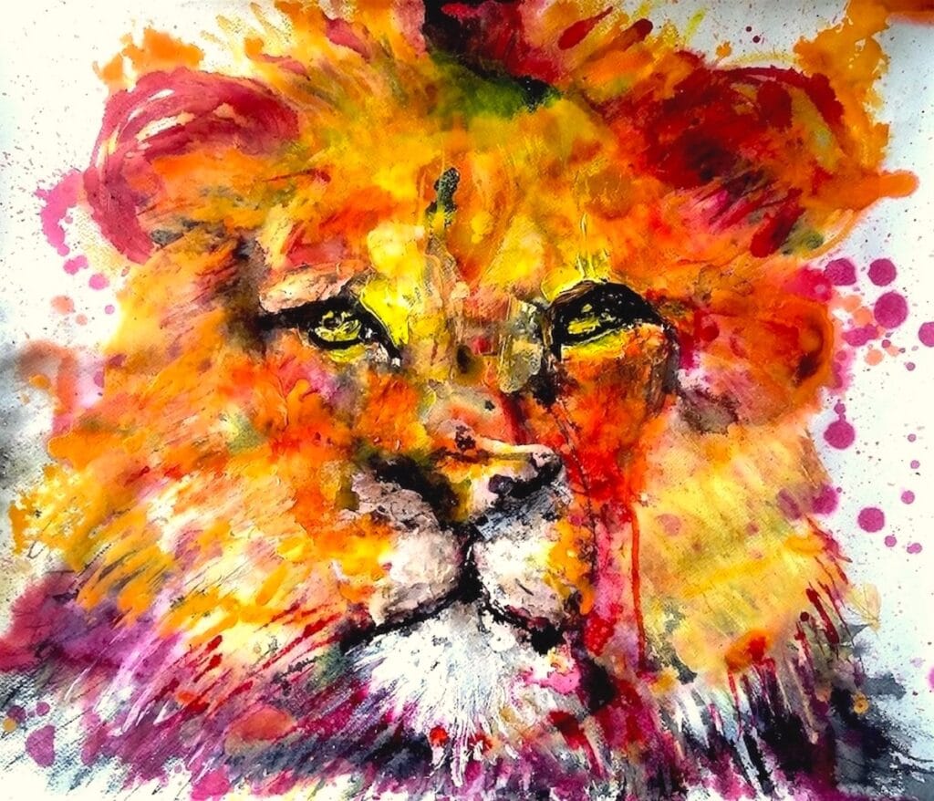 Red Lion 1 Red Lion - animal archetype art by Ilaria Berenice