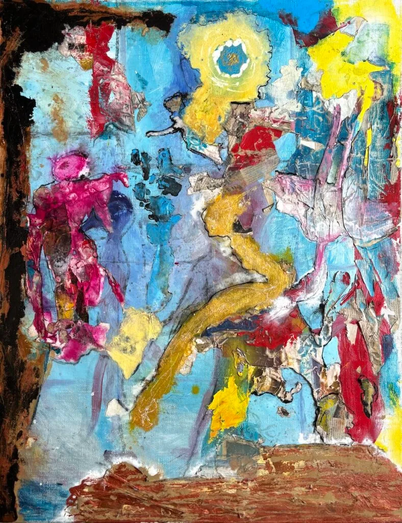Ilaria Berenice – Contemporary Abstract Artist 4 Emergent Axis, mixed media abstract painting by Ilaria Berenice