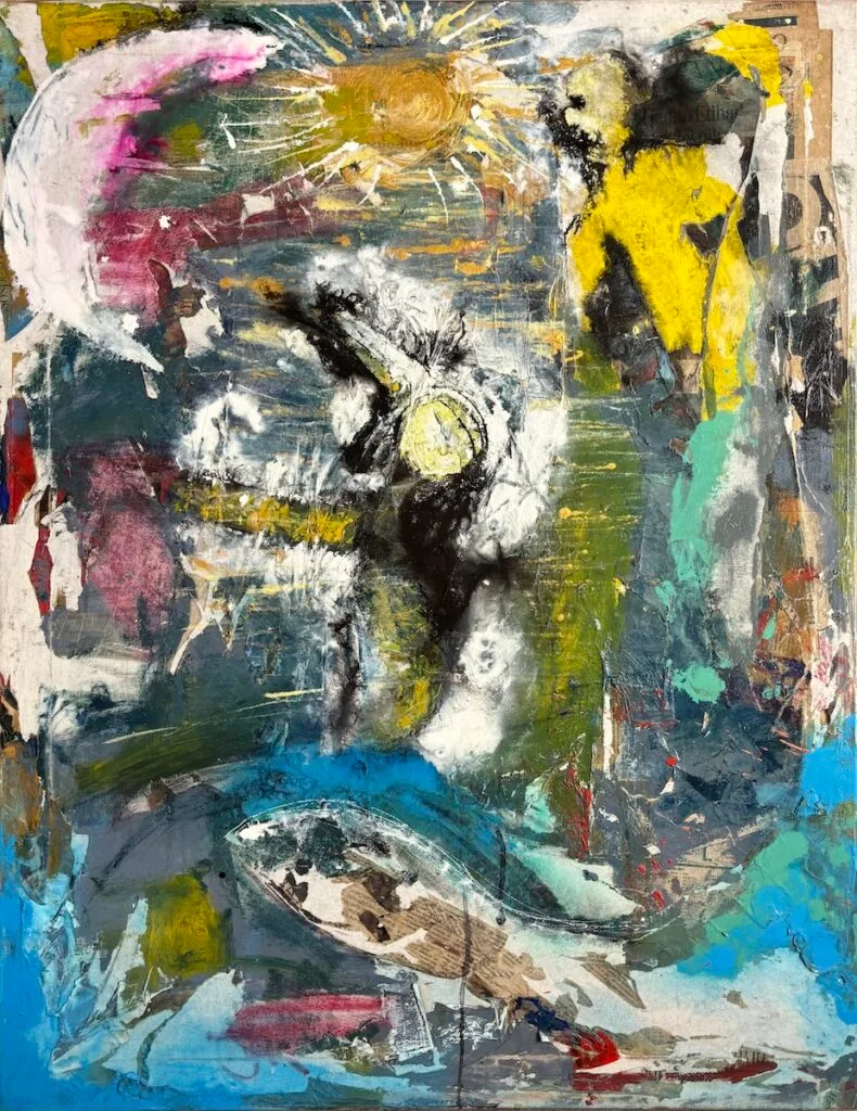Ilaria Berenice – Contemporary Abstract Artist 3 Uncharted Passage, mixed media abstract painting by Ilaria Berenice